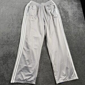 Vintage Adidas‎ Gray Sweatpants Men's Size Large Adjustable Waist Y2K Wide Leg